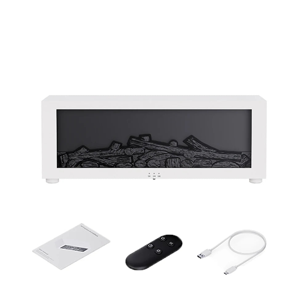 Flame Aroma Diffuser & Humidifier – Essential Oil Diffuser with LED Light, Remote Control & Auto Shut-Off for Home or Office